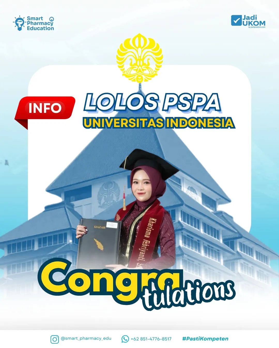 Congrats Kharisma dan Putri!!! 🥳🥳🙌Keren banget bisa lolos UI sama Unpad 🤭Terimakasihh yaa s