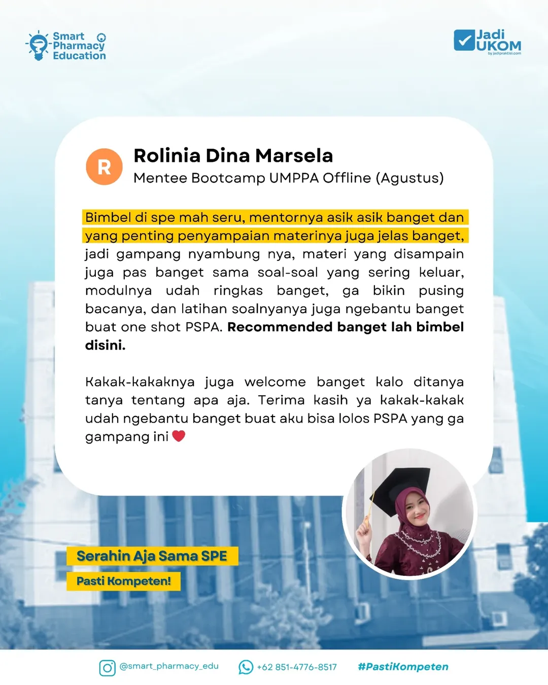 Congratulation juga untuk STFI gang 🥳🙌🙌Selamat menempuh perkuliahan di PSPA yahhSukses terus (1)