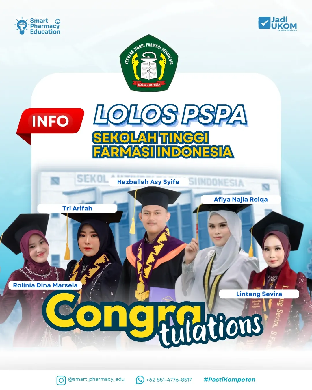 Congratulation juga untuk STFI gang 🥳🙌🙌Selamat menempuh perkuliahan di PSPA yahhSukses terus